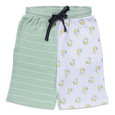 Shorts - Boys - Color Print Block - Sage Green