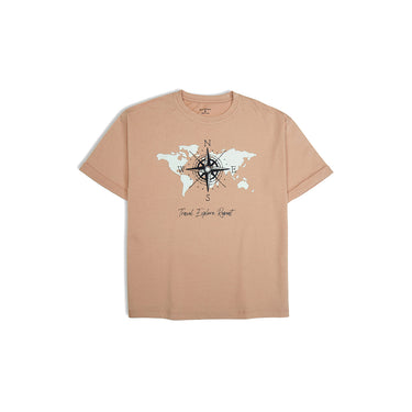 Drop Shoulder Tee - Maple Sugar