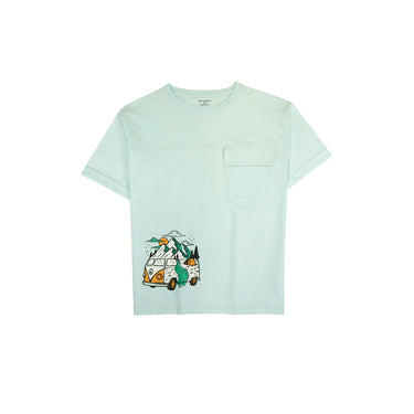 Drop Shoulder Tee - Light Green