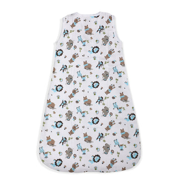 Baby Sleep Sack - Muslin - Zoo Blue - MyMilestones 