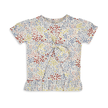 Ditsy Print Floral Peplum Top - Girls - White