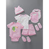 Infant Essentials Clothing Gift Set - 8pc - Half Sleeves - Girls - Pink - MyMilestones 