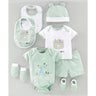 Infant Essentials Clothing Gift Set - 8pc - Half Sleeves - Boys - Sage Green - MyMilestones 