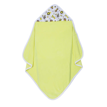 Baby Hooded Towel - Muslin Hood - Yellow Solid - MyMilestones 