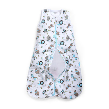 Baby Sleep Sack - Muslin - Zoo Blue - MyMilestones 