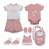 Infant Essentials Clothing Gift Set - 8pc - Half Sleeves - Girls - Peach - MyMilestones 