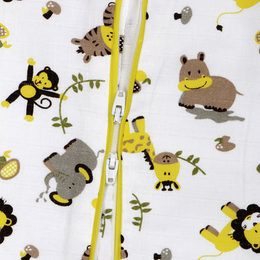 Baby Sleep Sack - Muslin - Zoo Yellow - MyMilestones 