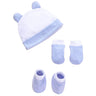 Accessories (Cap, Mittens, Booties) Gift Set 3 pcs - Boys - Blue - MyMilestones 