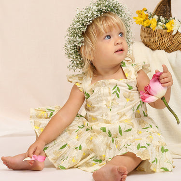 Floral Printed Rah-Rah Dress With Bloomer