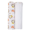 Muslin Swaddle - 2pc Set - Carnival Orange - MyMilestones 