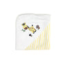 Baby Hooded Towel - Dual Layered - Lemon Yellow Stripes - MyMilestones 