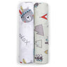 Muslin Swaddle - 2pc set - Teepee/Bear Face Print - MyMilestones 