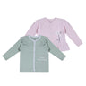 Top Full Sleeves Girls Pink/Sage Green - 2pc Set - MyMilestones 