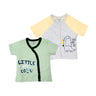 T-Shirt Half Sleeves Boys 2pc set - Grey/Sage Green - MyMilestones 