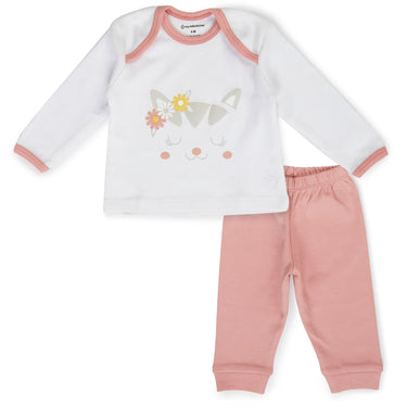 Baby Top And Bottom Set - Peach