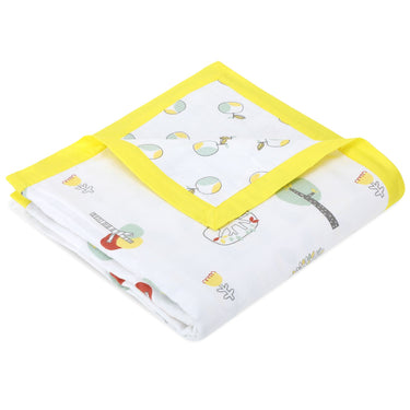 Muslin Blanket - 6 Layered - Apple/Forest Print - MyMilestones 