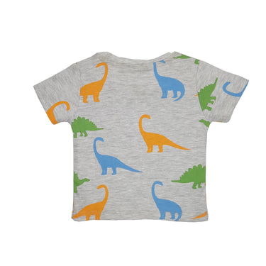 T-shirt Half Sleeves Boys 2pc Pack - Navy/Dino - MyMilestones 