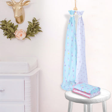 Muslin Blanket - 6 Layered - Heart/Ice-cream Print - MyMilestones 