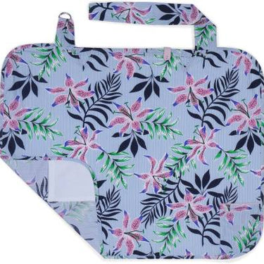 Nursing Apron - Stripe Floral Blue - MyMilestones 