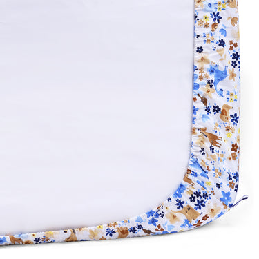 My Milestones Crib Sheet - Animal Garden - Blue - MyMilestones 