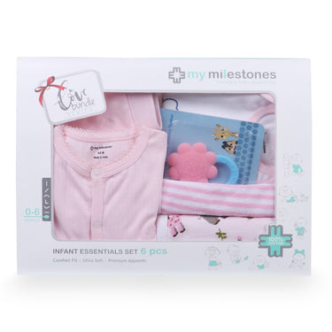 Infant Essentials Gift Set B - 6pcs - Pink - MyMilestones 