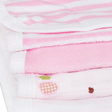 Burpy - Terry Muslin - 4pc Set - Pink - MyMilestones 