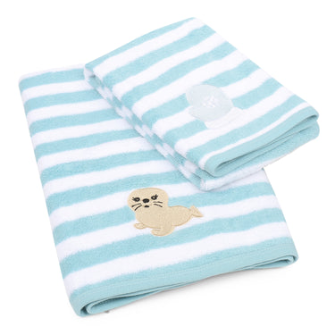 Hand Towel - Aqua/White - MyMilestones 