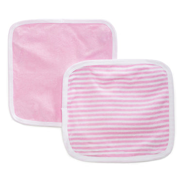 My Milestones 100% Premium Cotton Terry Baby Washcloth / Napkin 5pc Set - Pink.