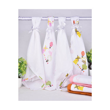 Muslin Swaddle - 2pc Set - Dutch Country Pink - MyMilestones 