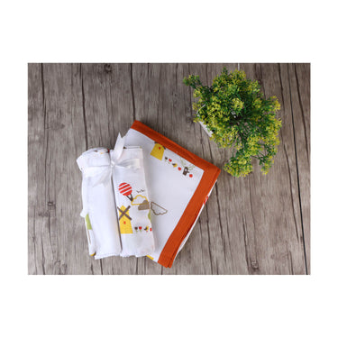 Muslin Swaddle - 2pc Set - Dutch Country Yellow - MyMilestones 