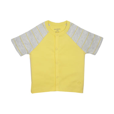 T-shirt Half Sleeves Boys 2pc Pack - Yellow/Grey - MyMilestones 