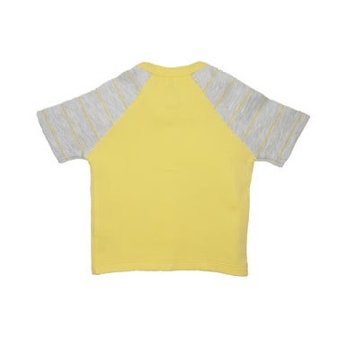 T-shirt Half Sleeves Boys 2pc Pack - Yellow/Grey - MyMilestones 