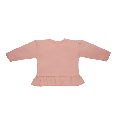 Top Full Sleeves Girls Peach/Aqua - 2pc Set - MyMilestones 