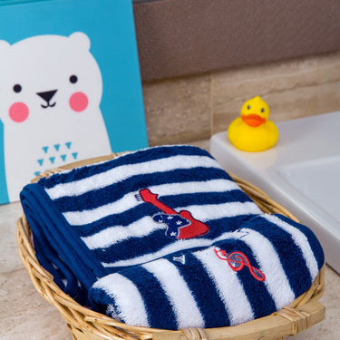 Hand Towel - Navy/White - MyMilestones 