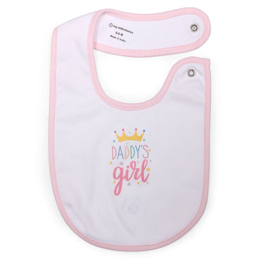 Bibs - Value Set 3 pcs - Girls - White/Pink/Navy Blue - MyMilestones 