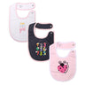 Bibs - Value Set 3 pcs - Girls - White/Pink/Navy Blue - MyMilestones 