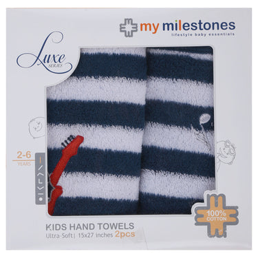 Hand Towel - Navy/White - MyMilestones 