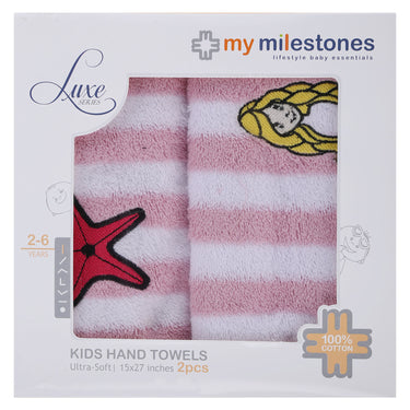 Hand Towel - Pink/White - MyMilestones 