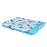 My Milestones Muslin Baby 2 Layered Blanket - Zoo Blue.