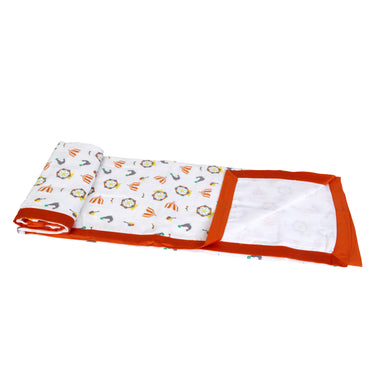 My Milestones Muslin Baby 2 Layered Blanket - Carnival Orange.