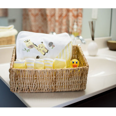 My Milestones 100% Premium Cotton Terry Baby Washcloth / Napkin 5pc Set - Lemon Yellow.